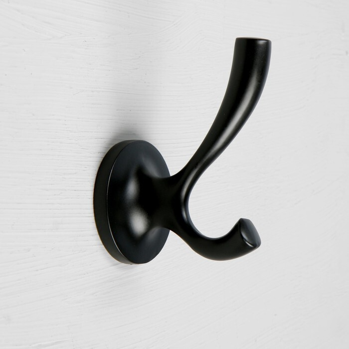 Крючок мебельный CAPPIO CONE, двухрожковый, цвет черный #1