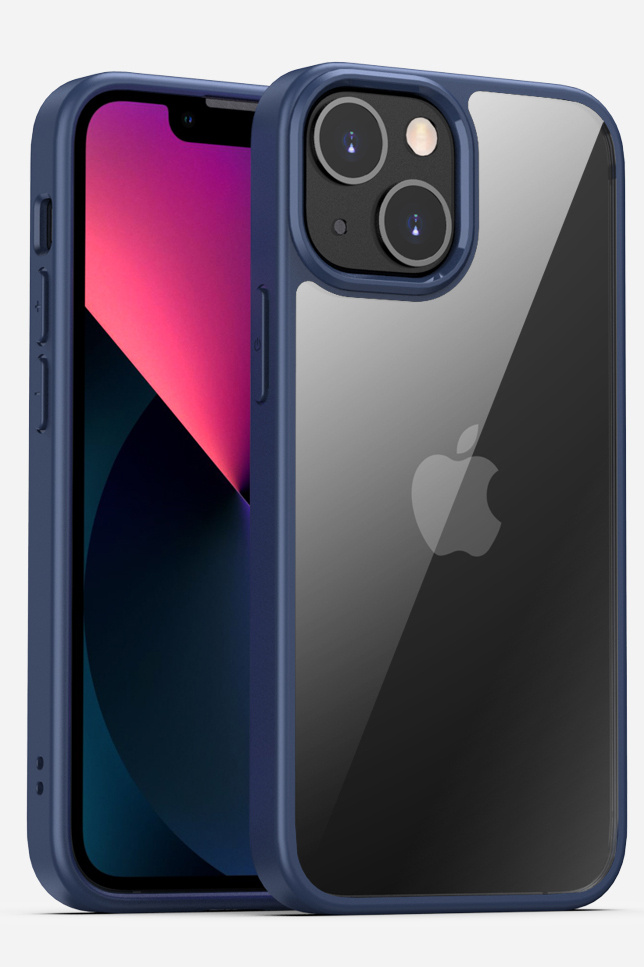 Прозрачный чехол для Apple iPhone 13 / Айфон 13 с силиконовым кантом ...