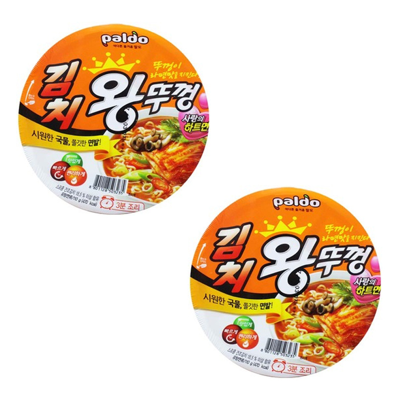Лапша быстрого приготовления Кимчи Вантуккон (2 шт. по 110 г), Южная Корея  #1