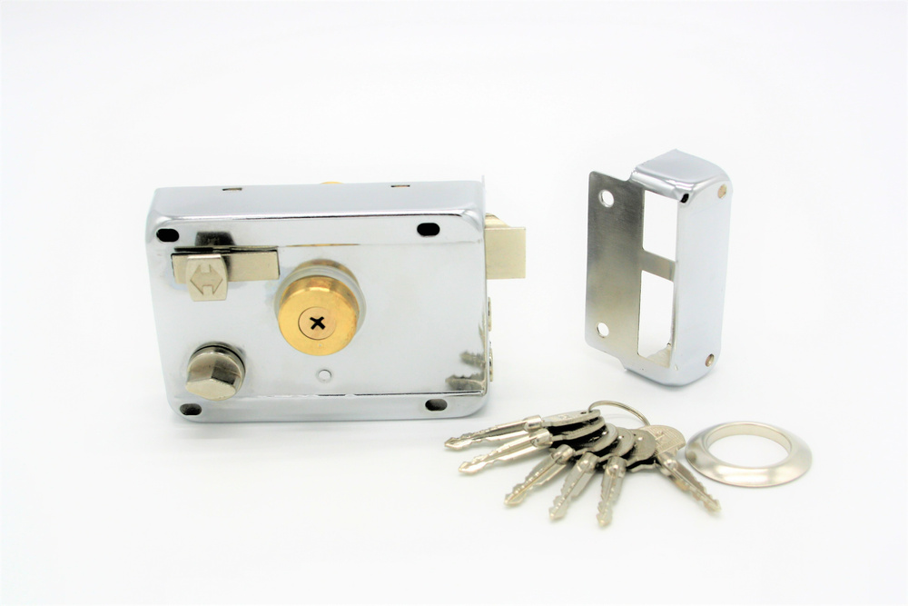 Замок дверной накладной DOOR LOCK -1 цилиндровый для деревянных дверей ...