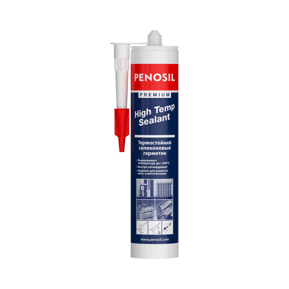 Герметик силиконовый термостойкий Penosil Premium High Temp Sealant, 280  мл, красный