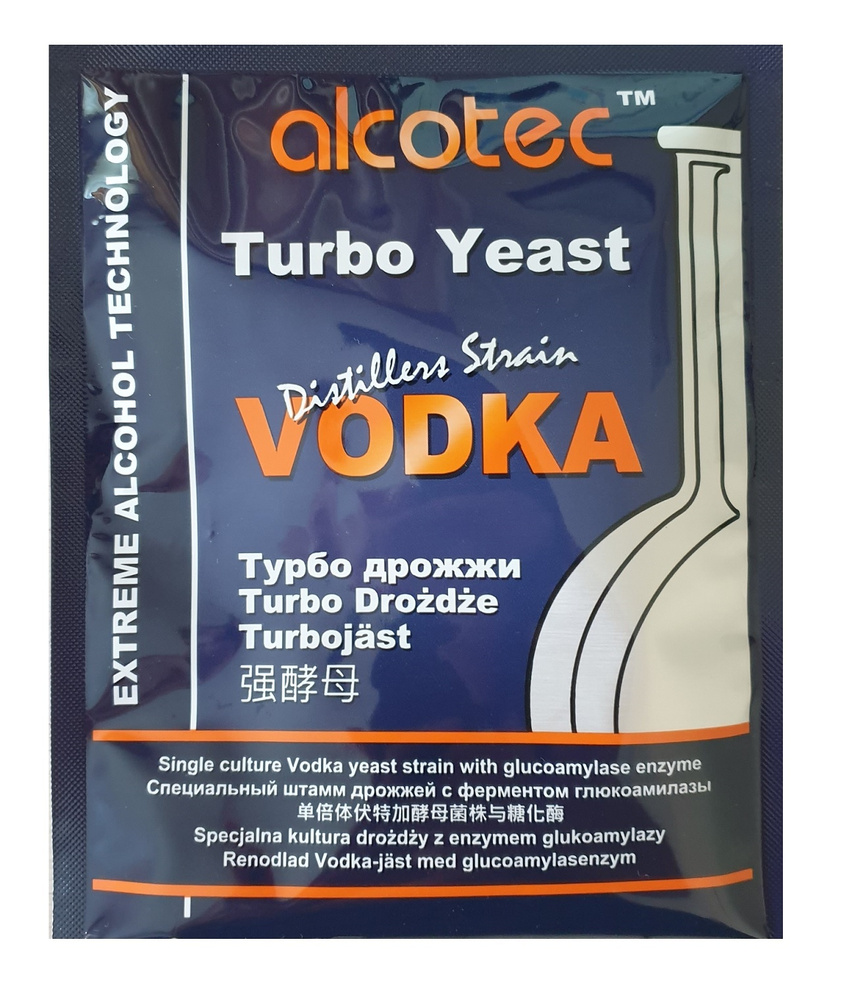 Спиртовые дрожжи Alcotec Vodka Turbo с глюкоамилазой, 73 г - купить с ...