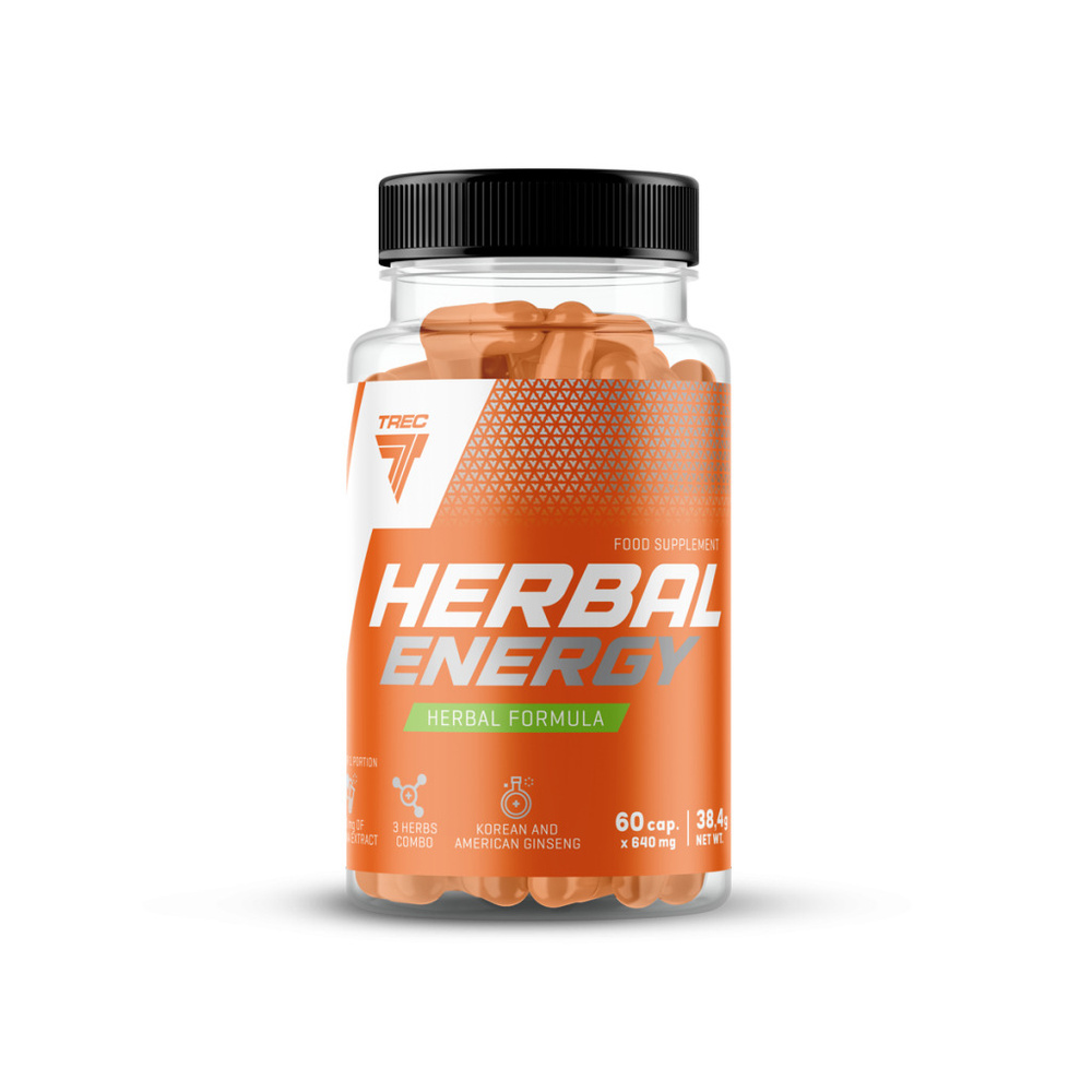 Мощный энергетик herbal energy 60 капсул Trec Nutrition, экстракт гуараны,  американский женьшень сила, энергия и бодрость для высоких нагрузок, бега -  купить с доставкой по выгодным ценам в интернет-магазине OZON (828819896)