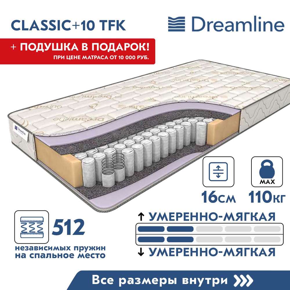 Матрас dreamline classic 10 tfk