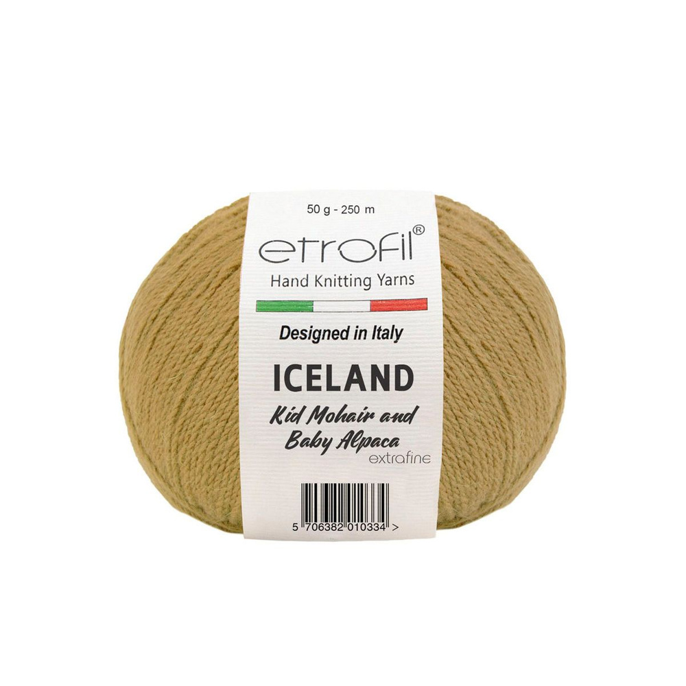 Пряжа Etrofil ICELAND Этрофил Айслэнд Кид мохер Беби Альпака, BL1027 бежевый, 50 гр, 250 м, 3 шт/упак #1