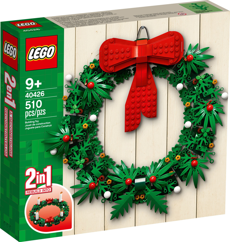 Holiday LEGO 40426 Christmas Wreath 2 in 1 lego OZON 653880124