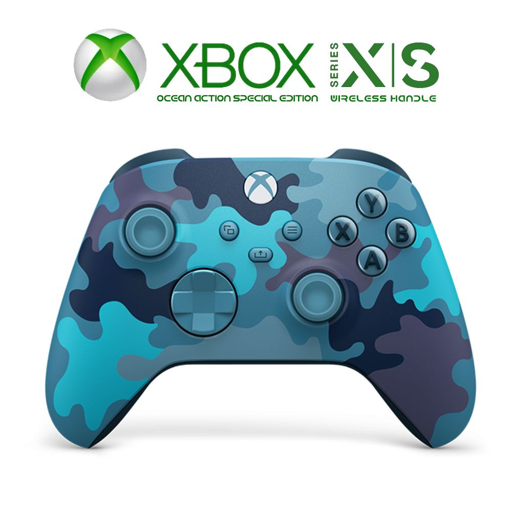 Геймпад Xbox Series Wireless Controller Pulse Ocean Action, Bluetooth,  Проводной, лазурный, голубой