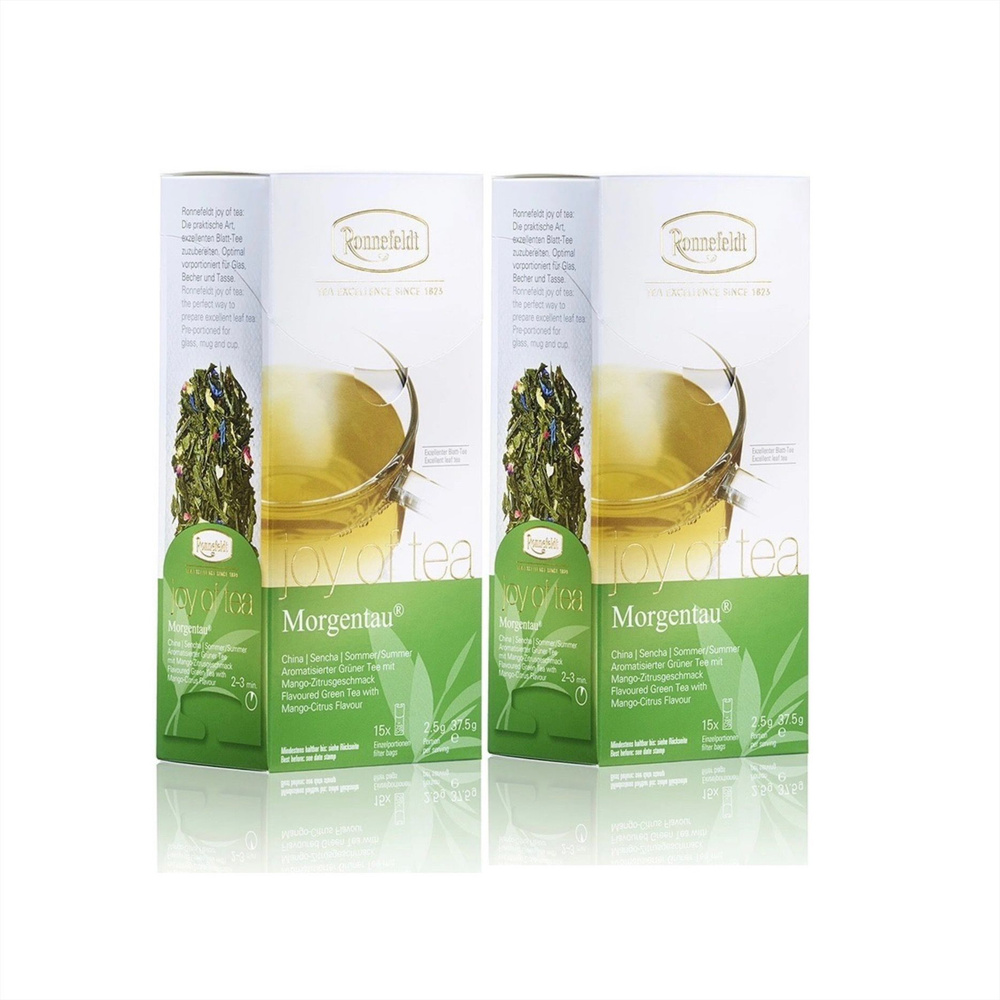 Чай зелёный Ronnefeldt / Роннефельд Joy Of Tea Morgentau (Моргентау) 2 пачки по 15 пакетиков., Арт.23050-2 #1