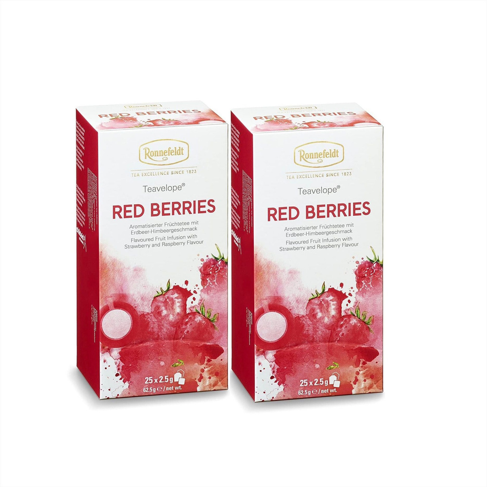 Фруктовый чай Ronnefeldt / Роннефельд Teavelope Red Berries(Красные ягоды) 2 пачки по 25 пакетиков. Арт.15060-2. #1