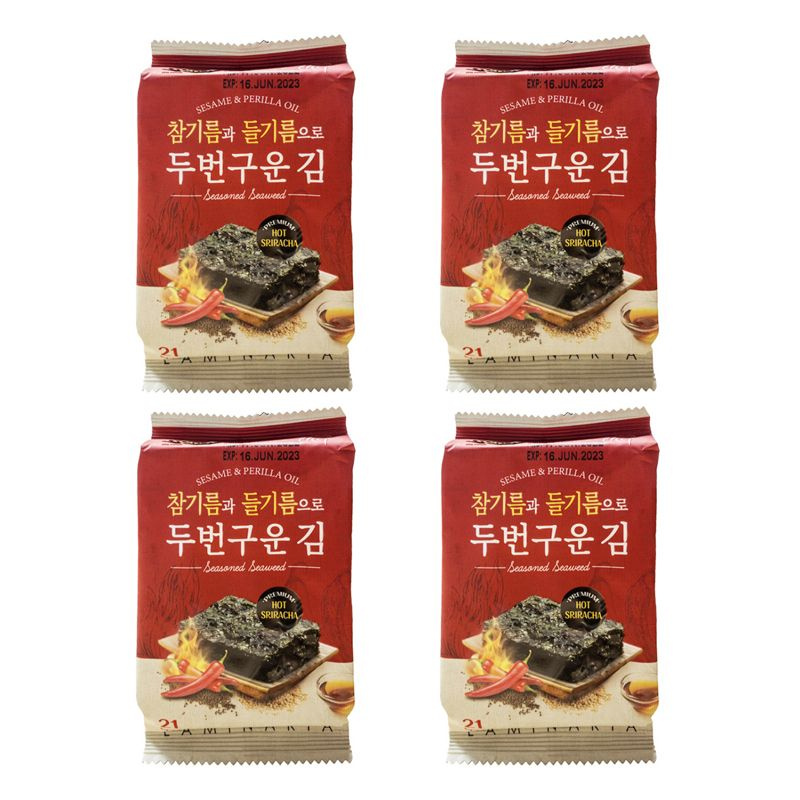Морская капуста сушеная с соусом чили (Шрирача) (4 шт. по 4 г), Южная Корея  #1