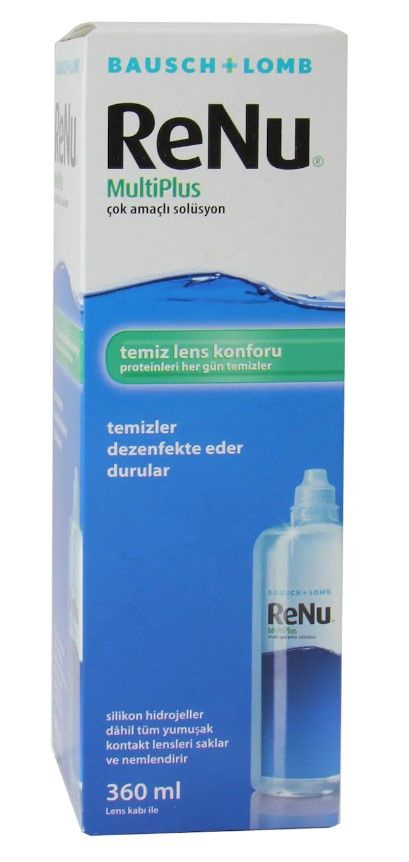 Универсальный раствор Bausch+Lomb ReNu MultiPlus, 360 мл с контейнером ...