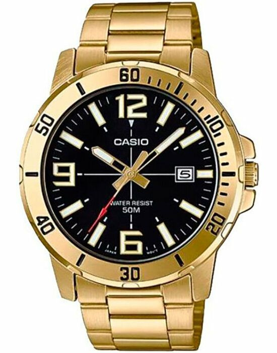 Японские кварцевые часы Casio Collection MTP-VD01G-1B с гарантией #1