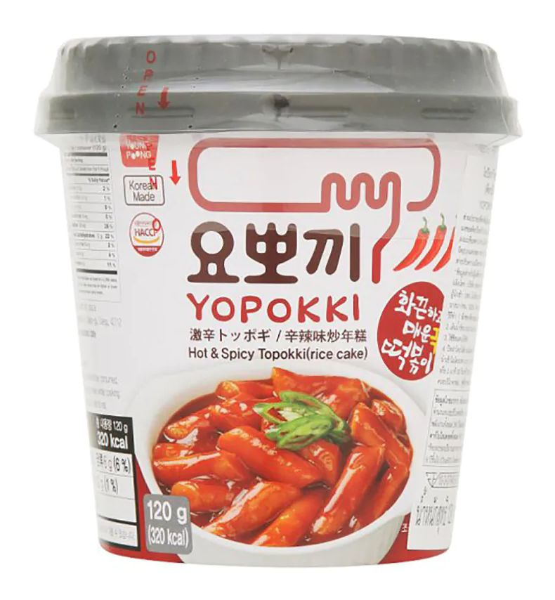 Рисовые палочки "Hot&Spicy Toppkki (rice cake)", Топокки с острым пряным вкусом YOPOKKI, Республика Корея, #1