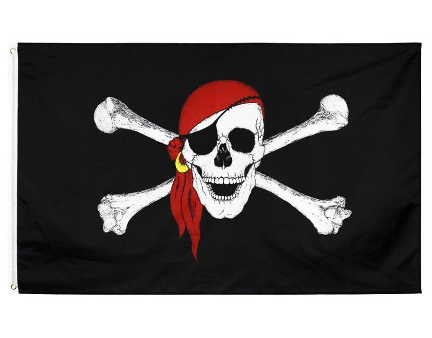 Пиратский флаг, 150х90 см, пиратская вечеринка - купить по доступным ...