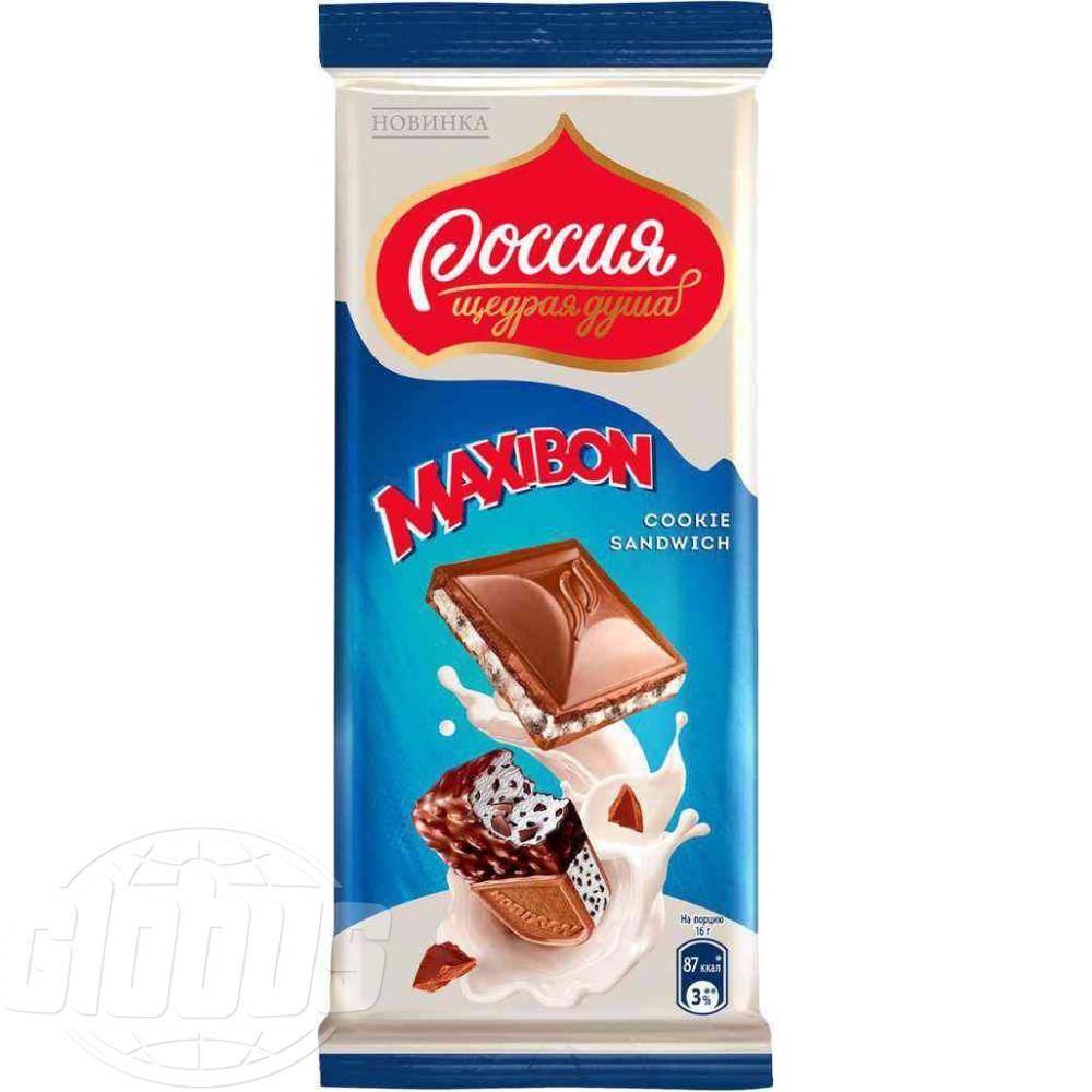 Шоколад молочный Россия - Щедрая душа! Maxibon со вкусом Мороженого и ...