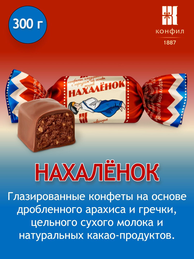Конфеты глазированные весовые Конфил "Нахалёнок" на основе дробленного ...