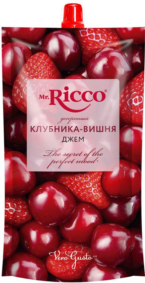 Джем MR.RICCO Клубника-вишня, 300г  - 5 шт. #1