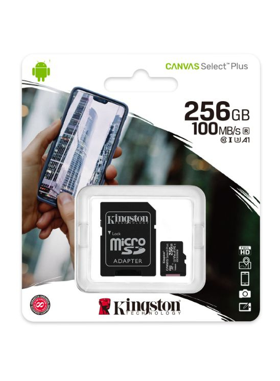 Kingston Карта памяти Canvas Select Plus 256 ГБ (micSDXC Canvas Select ...