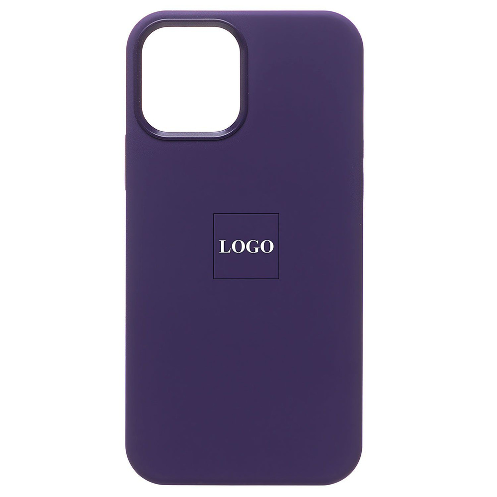 Чехол для iPhone 12 Pro Max силиконовый Silicone Case MagSafe (анимация работает) <фиолетовый> (премиум) #1