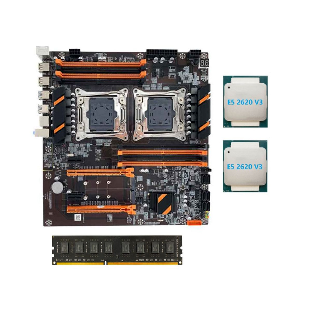 Материнская плата X99 с двумя процессорами LGA2011 с поддержкой памяти ...