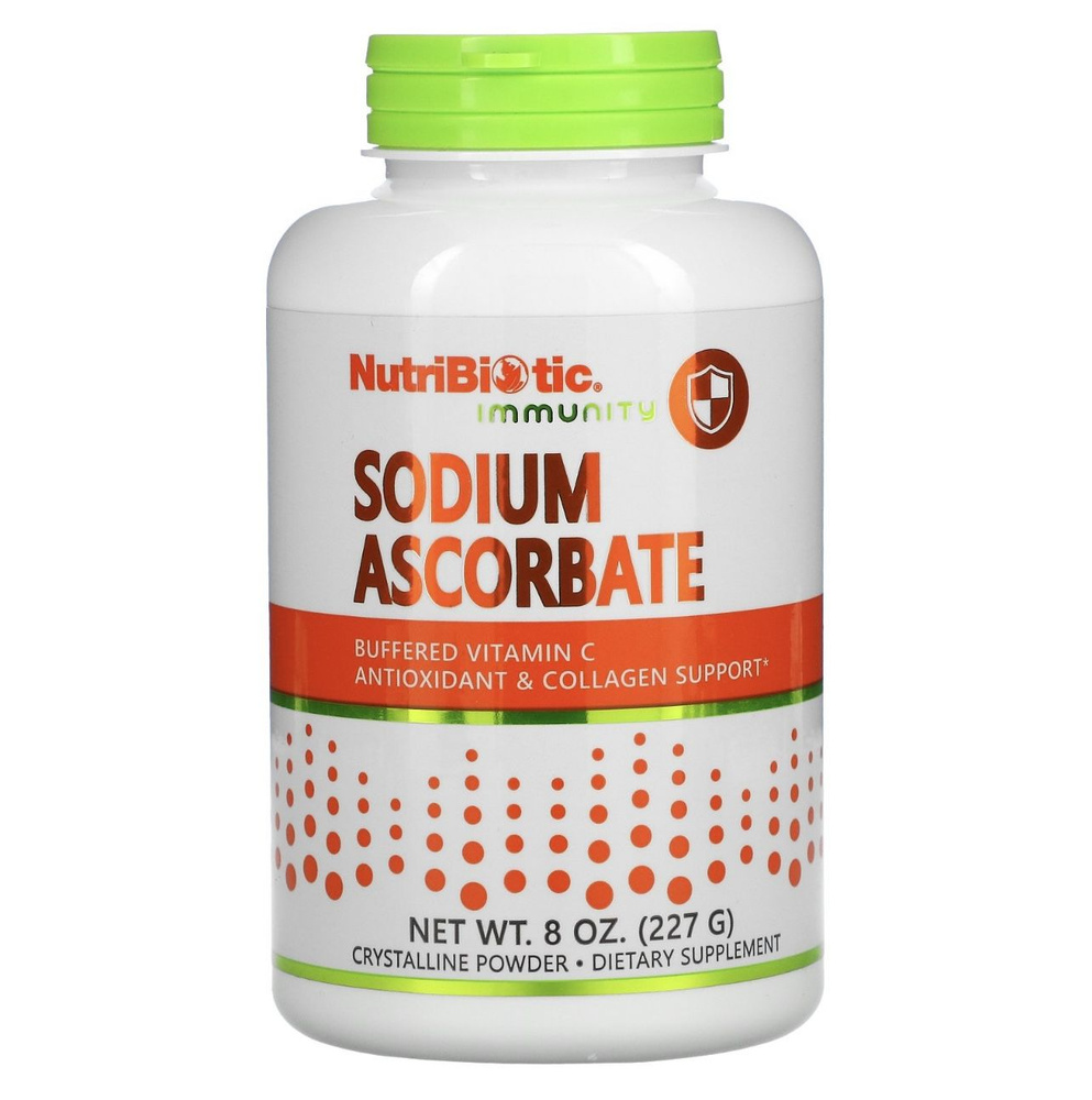Аскорбат Натрия. Sodium Ascorbate crystalline. NutriBiotik. 227 гр. БАД ...