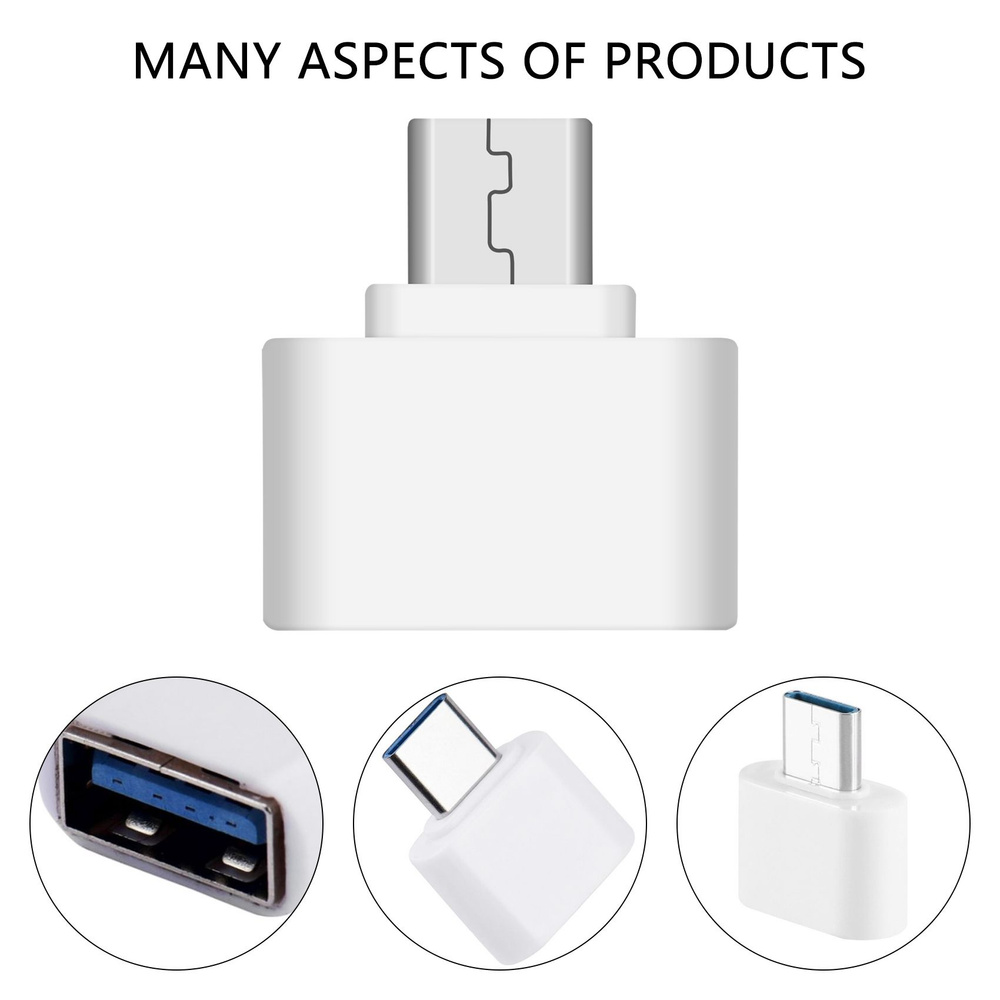 USB 3.0 Type-C OTG кабель-адаптер Type C USB-C OTG конвертер TypeC OTG адаптер (белый) #1