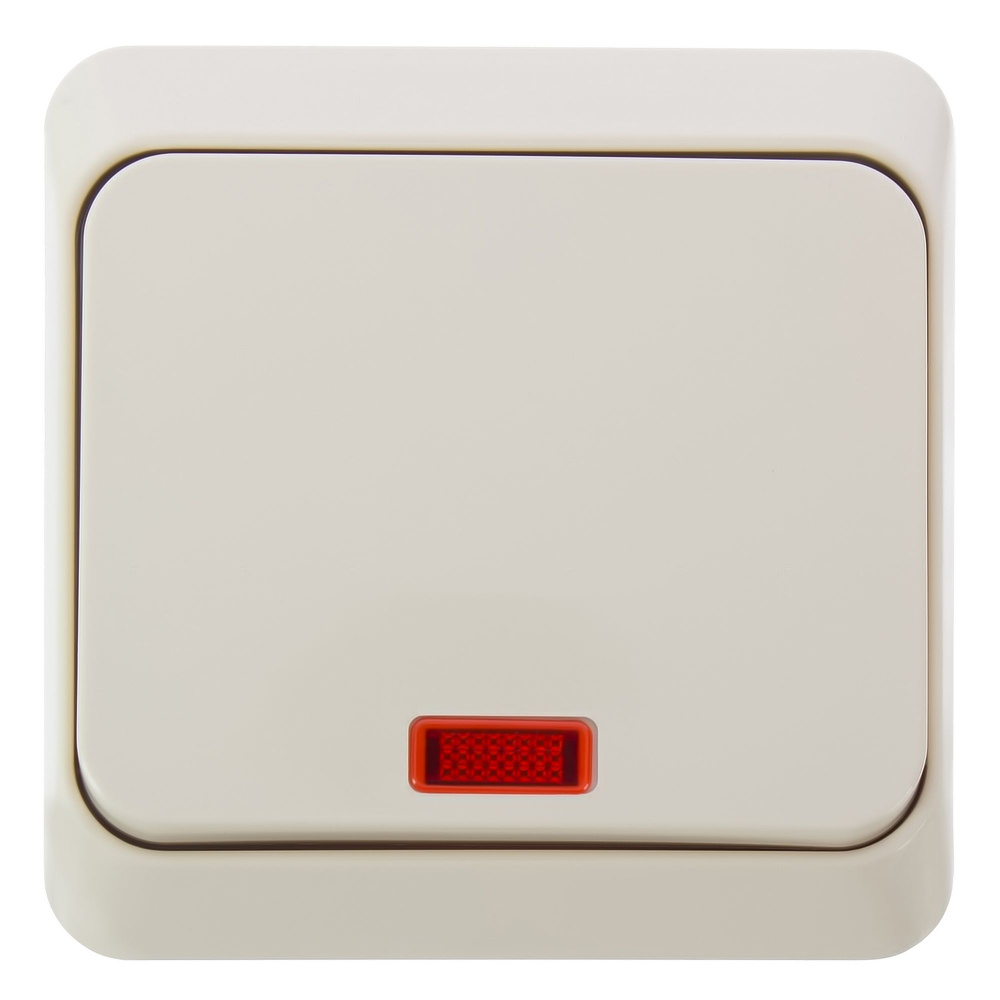 Переключатель накладной Electric Этюд 1 клавиша с подсветкой, цвет ...