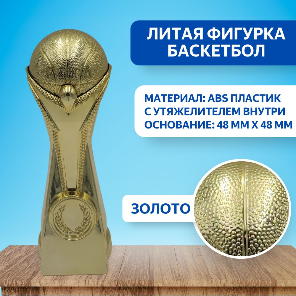 Кубок спортивный для награждения победителей, Баскетбол. Фигурка ...