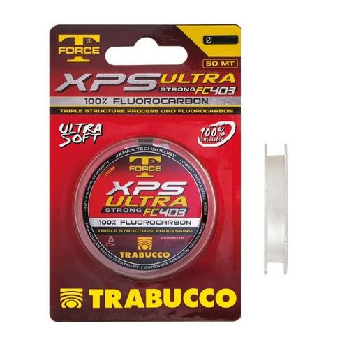 Леска флюорокарбоновая ультра мягкая тонущая TRABUCCO T-FORCE XPS ULTRA STRONG FC403 50 м, 0.104 1,56 #1