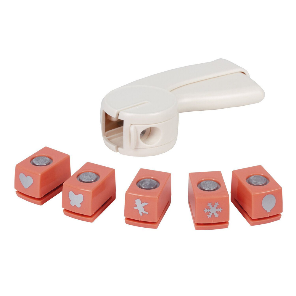 Дырокол фигурный для бумаги / картона / скрапбукинга, со сменными ...