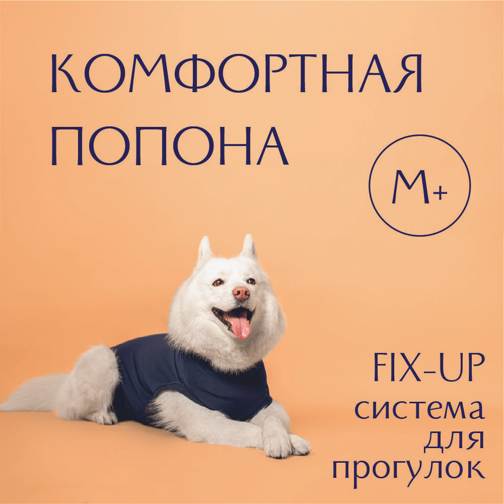 Попона для собак послеоперационная - М+. С сиcтемой Fix-Up - купить с  доставкой по выгодным ценам в интернет-магазине OZON (864982916)