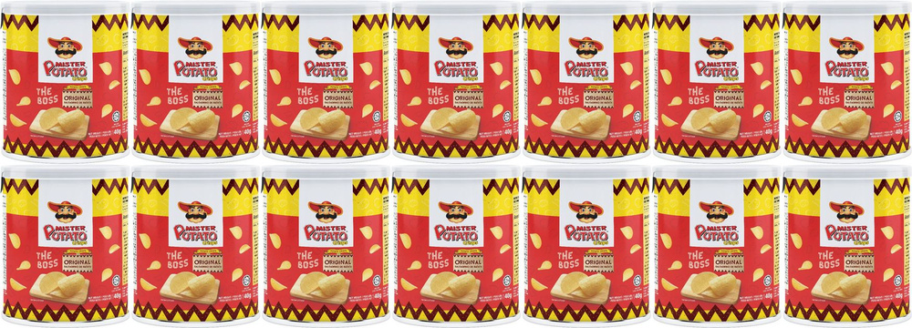 Чипсы картофельные Mamee Mr Potato, комплект: 14 упаковок по 40 г  #1