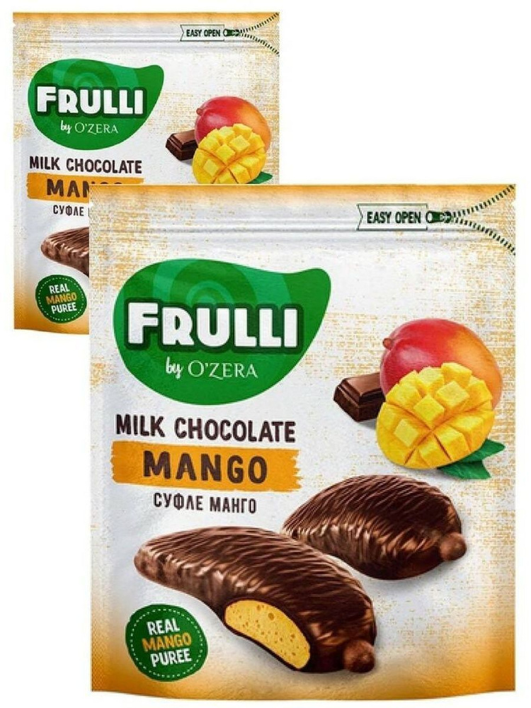Ozera, конфеты Frulli суфле со вкусом манго, 125 г, 2 упаковки - купить ...
