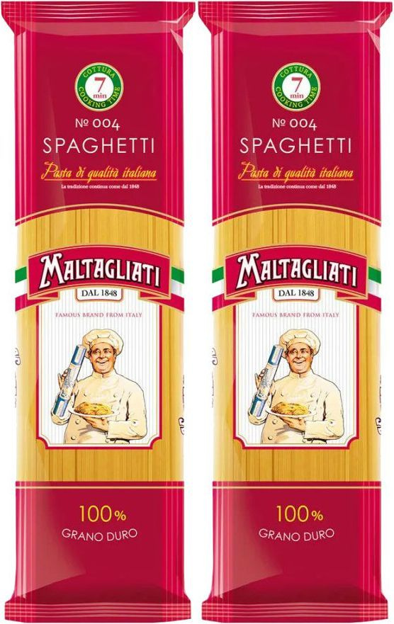 Макаронные изделия Maltagliati Спагетти No 004, комплект: 2 упаковки по ...