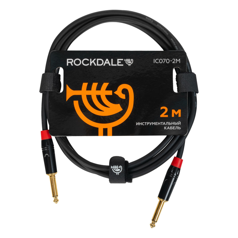 Кабель mono jack - mono jack ROCKDALE IC070-2M (2 м), черный #1