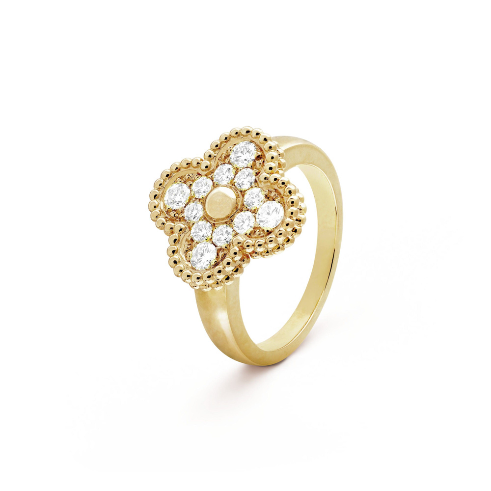 Van Cleef & Arpels - 18 kt. Yellow gold - Ring nacre - Catawiki