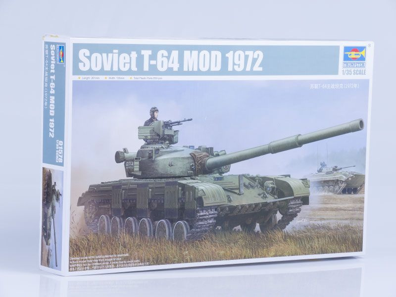 Сборная модель танка Trumpeter Soviet T-64 MOD 1972, масштаб 1/35 #1