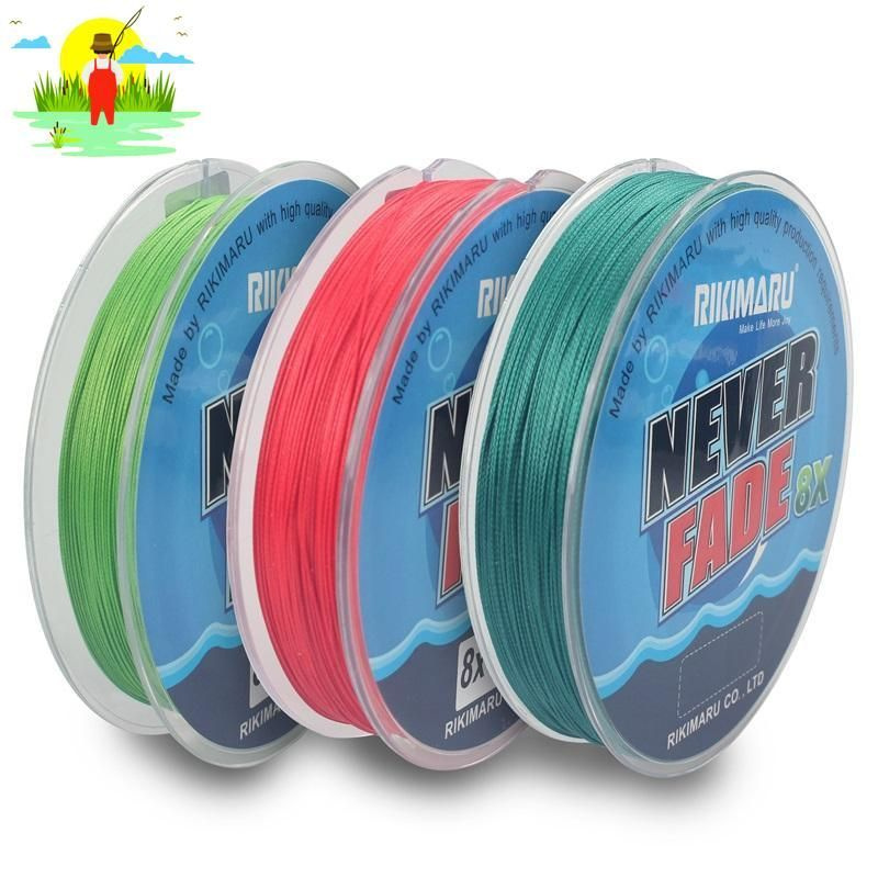 Плетеный шнур RIKIMARU Never Fader PEx8 / 0.10мм, 10lb-4.54кг, Dark Green, 135м, / Леска плетенка для #1