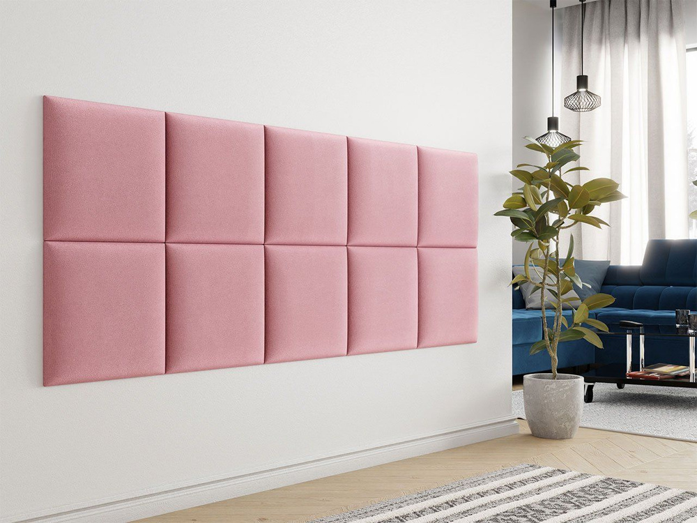 Мягкие стеновые панели Comfort pink 40х40 1шт #1