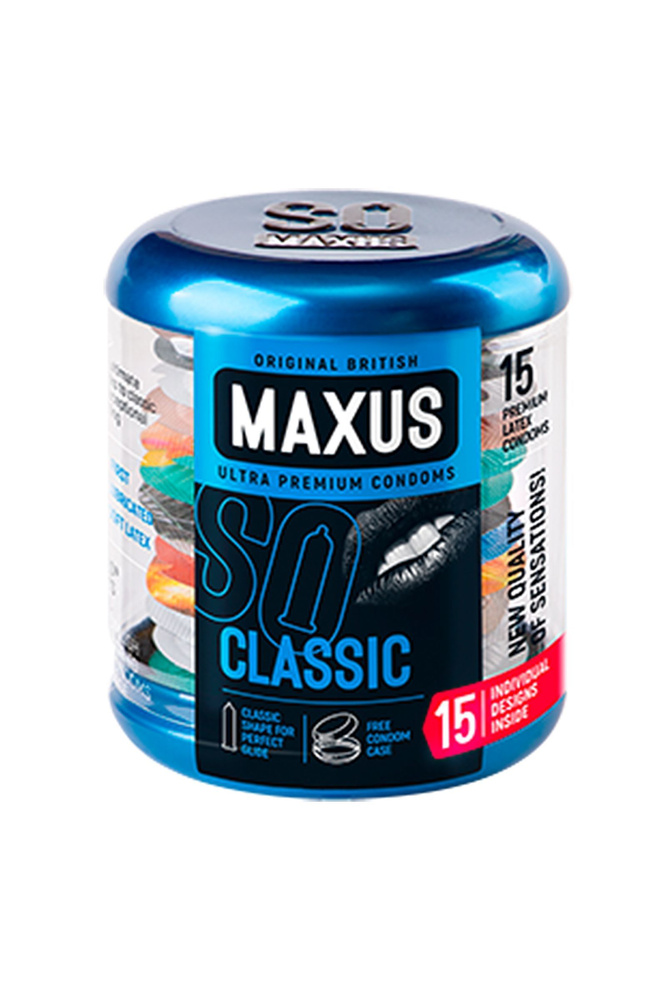 Презервативы MAXUS Classic №15 в железном кейсе, классические, 15 шт  #1