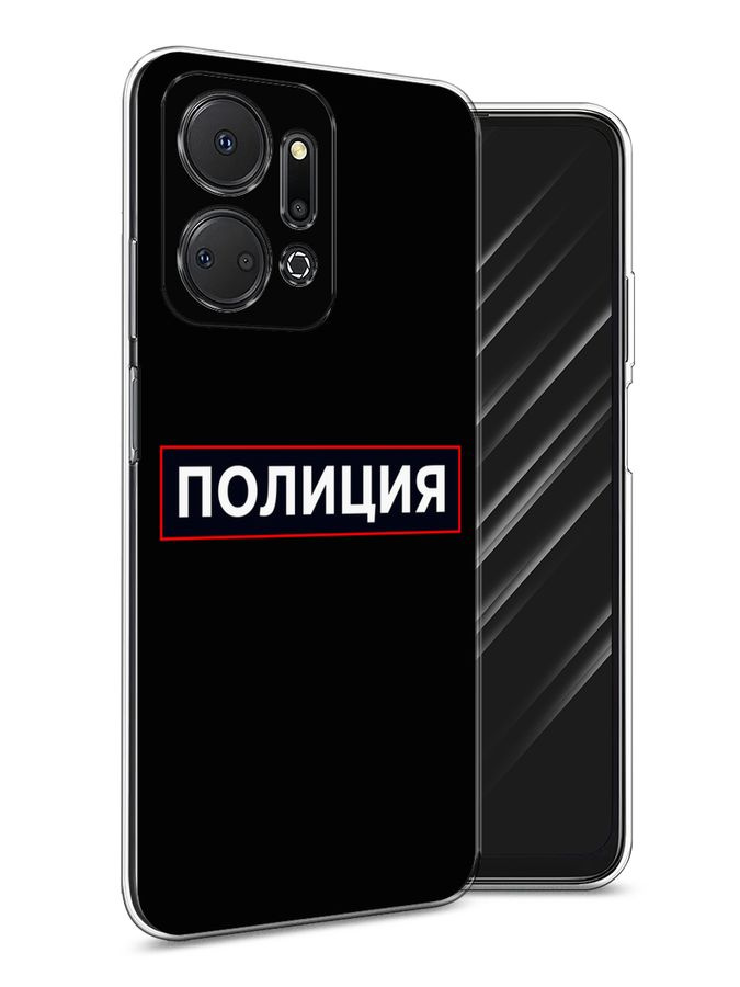 Силиконовый чехол на Honor X7A/X7A Plus / Хонор Х7А/Х7А Плюс - "Police logo"  #1