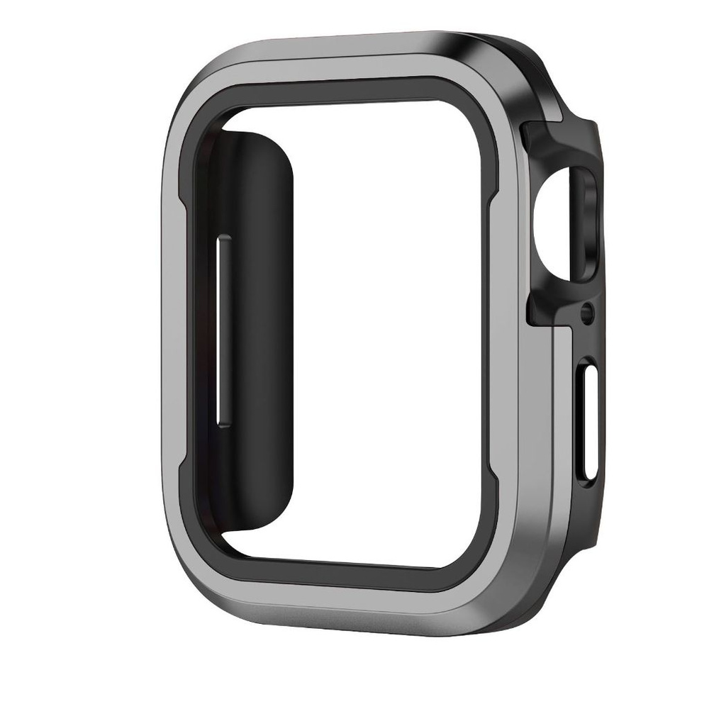 Чехол для Apple watch 45678/SE/Ultra protective case-44 мм-черно-серый #1