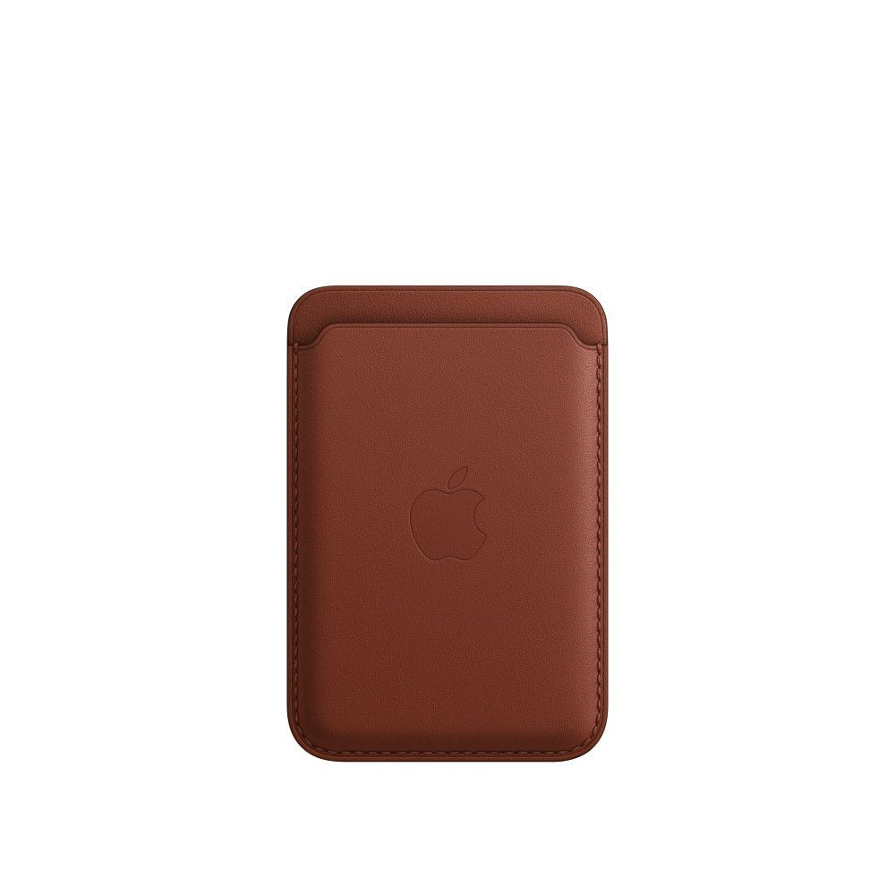 Картхолдер, iPhone Leather Wallet with MagSafe - Brown (с логотипом)