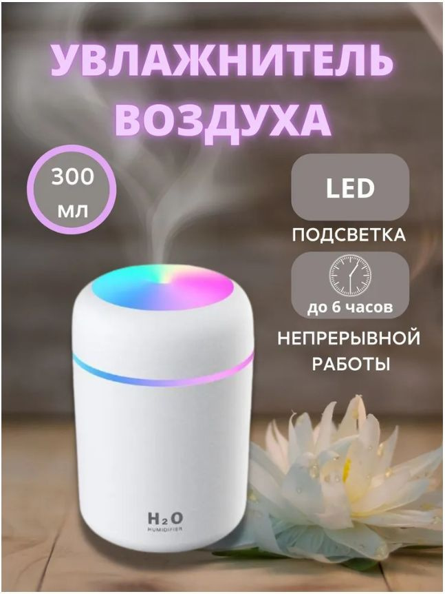 Увлажнитель воздуха, портативный мини увлажнитель с подсветкой - купить ...