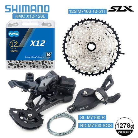 Shimano SLX M7100 MTB Групповой набор Переключатель скоростей M7100 Кассета 51T MS KMC X12 Цепь 12-скоростная #1