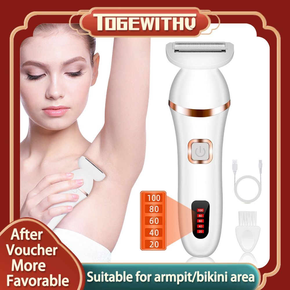 Электробритва для женщин, Перезаряжаемый триммер с лезвиями 3 в 1 для ...