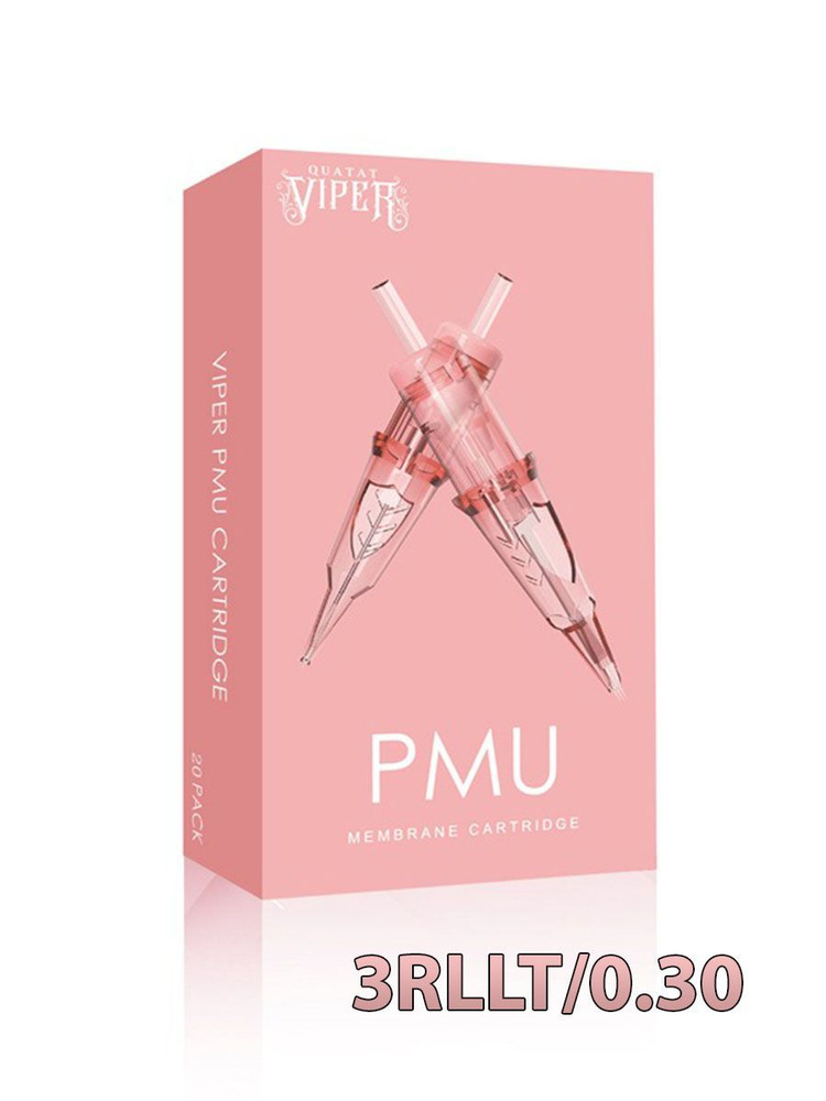 VIPER Quatat Pink NEW Картриджи для перманентного макияжа и тату 30/03 RLLT, 20 шт. в упаковке  #1