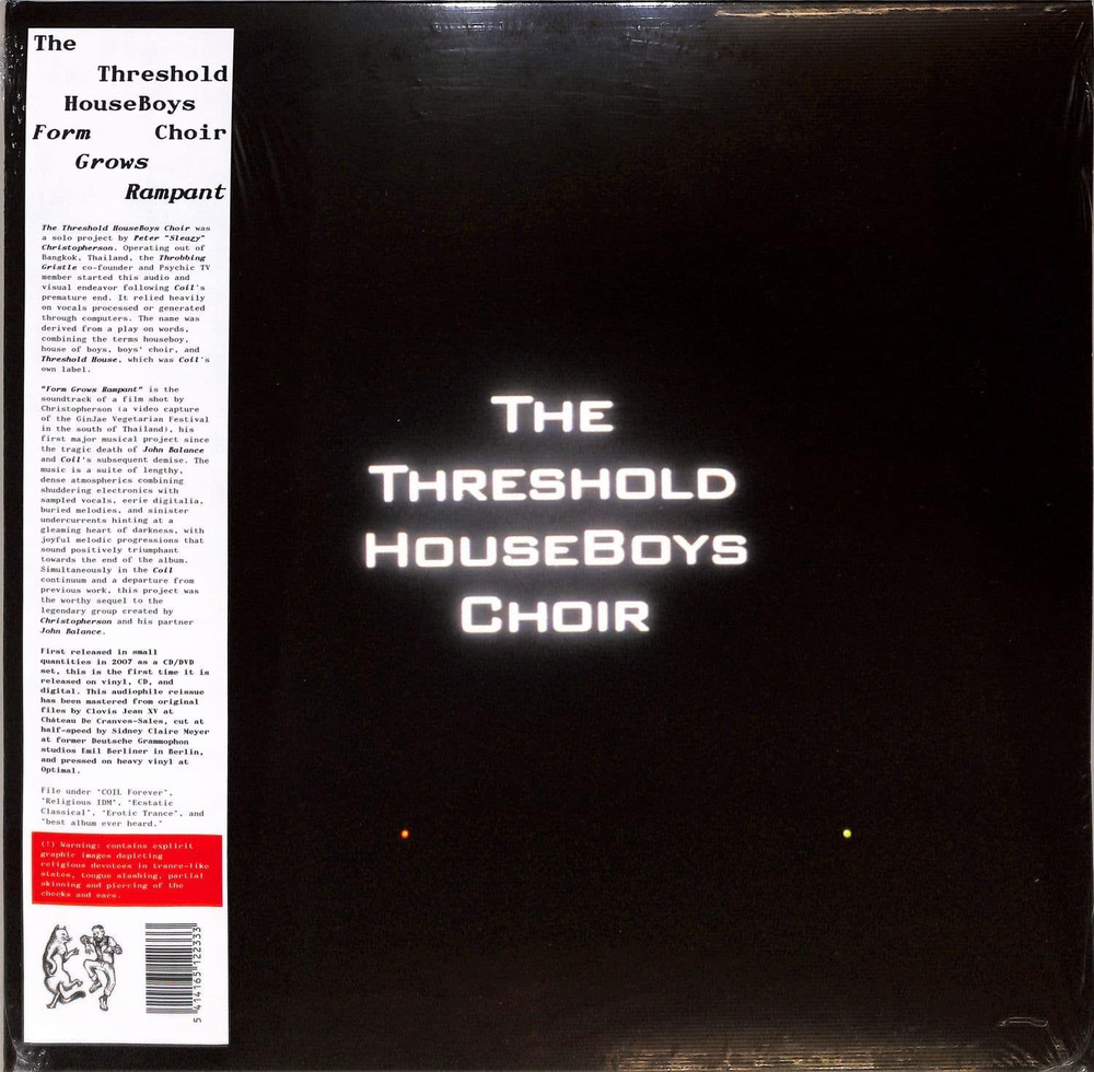 Peter Sleazy Christopherson (Coil) The Threshold Houseboys Choir - FORM  GROWS RAMPANT (2LP) - купить с доставкой по выгодным ценам в  интернет-магазине OZON (990193685)