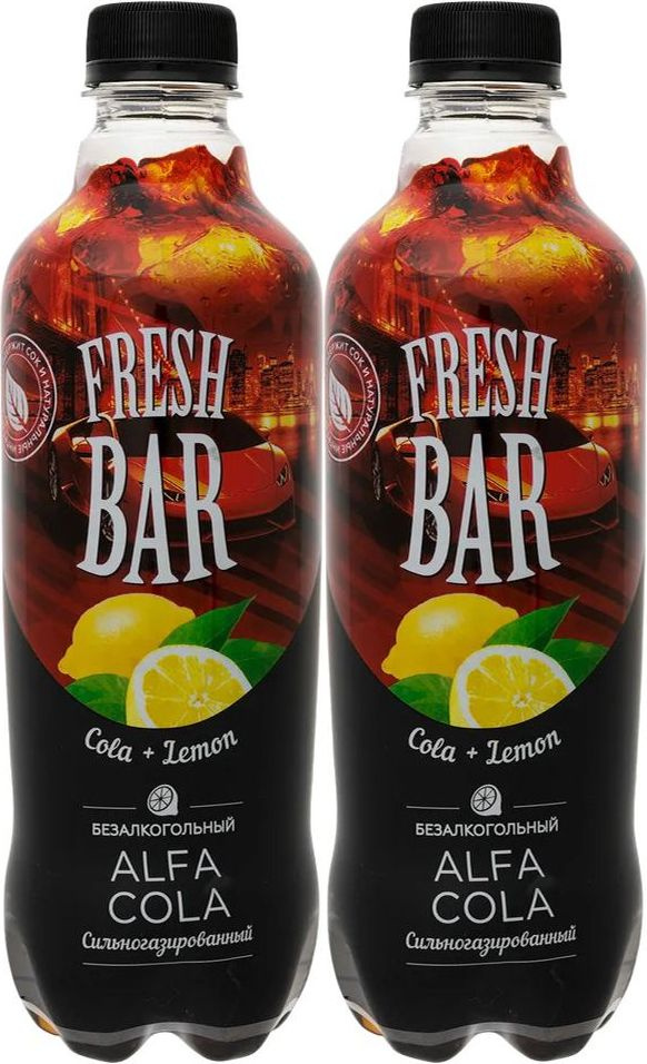 Газированный напиток Fresh Bar Alfa Cola 0,48 л, комплект: 2 упаковки по 480 мл  #1