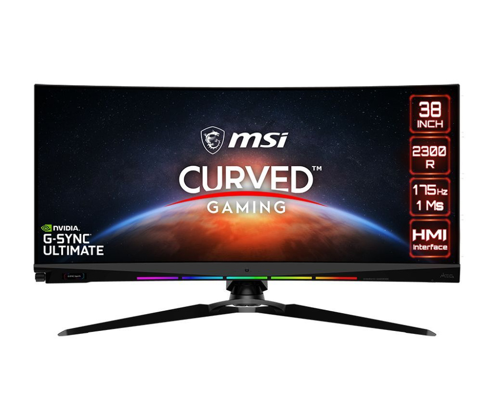 MSI 38" Монитор 38" 37.5" Optix MEG381CQR Plus, 3840x1600,175 Гц, IPS, LED, 1000:1, 600 Кд/м, 178/178, #1